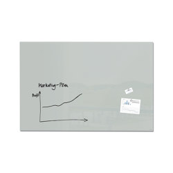 Magnetic Glass Board Artverum, grey, 165 x 115 cm | Flip charts / Writing boards | Sigel