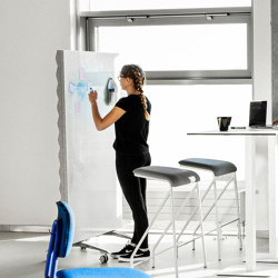 SCREEN acoustic mobile wall with whiteboard, single | Privacy screen | VANK
