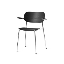 Co Chair w/ Armrest, Chrome / Black Oak | Chairs | Audo Copenhagen