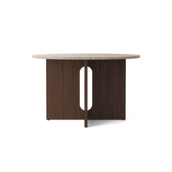 Androgyn Dining Table, Ø120, Dark Stained Oak/Sand Stone