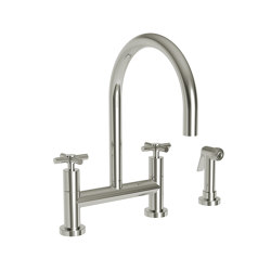 East Linear bridge faucet-cross handles | Wash basin taps | Newport Brass