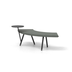Autobahn, 90˚ Curved seat with floating table |  | Derlot