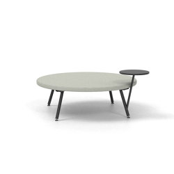 Autobahn, Circular ottoman with floating table | Modular seating elements | Derlot