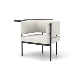 Crescent, Armchair with floating table | Sessel | Derlot
