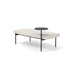Crescent, Bench with floating table | Modular seating elements | Derlot