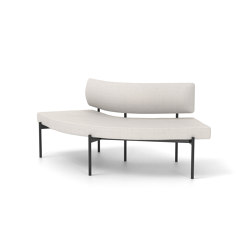 Crescent, 72˚ Mid-back curved bench | Modular seating elements | Derlot