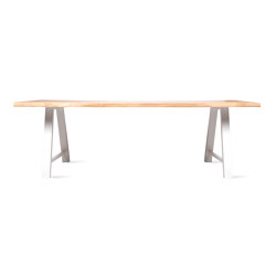 Nora dining table live edge white base | Esstische | Vincent Sheppard
