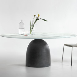 Janeiro Table - Clear Glass 2390E | Tabletop round | LAGO