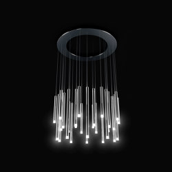 Black & More | Round chandelier with pendants | Suspended lights | MALERBA