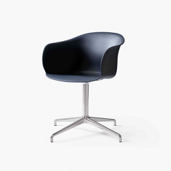 Elefy JH32 Midnight Blue w. Polished Aluminium base | Chairs | &TRADITION