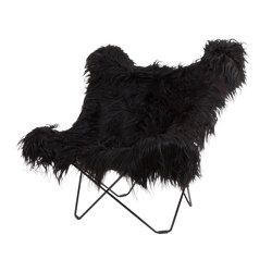 Iceland Mariposa Butterlfy Chair Wild Black Black Frame | Armchairs | Cuero Design