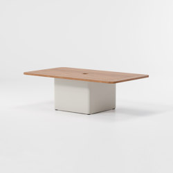 Meteo Steel centre table base parasol | Tabletop rectangular | KETTAL
