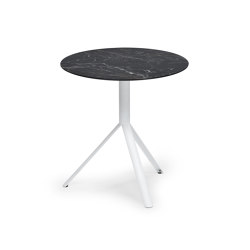 Trio Bistro Table, Tabletop HPL Marmor schwarz | Bistro tables | Weishäupl