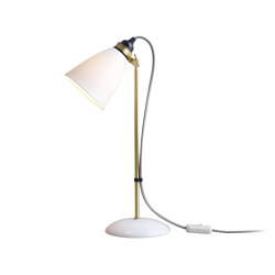 Hector 30 Table Light, Satin Brass with Grey Braided Cable | Table lights | Original BTC