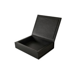 Bookbox black leather medium | Storage boxes | August Sandgren A/S