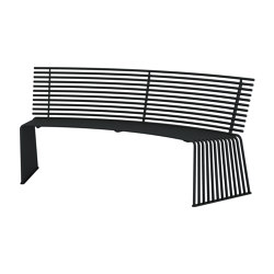 ZEROQUINDICI.015 CONCAVE  SEAT WITH BACKREST | Benches | Urbantime