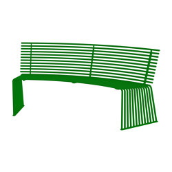 ZEROQUINDICI.015 CONCAVE  SEAT WITH BACKREST | Benches | Urbantime