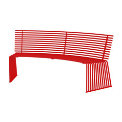 ZEROQUINDICI.015 CONCAVE  SEAT WITH BACKREST | Benches | Urbantime