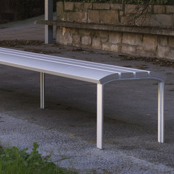 NeoRomántico 100% Aluminio Bench without backrest | Benches | URBIDERMIS SANTA & COLE