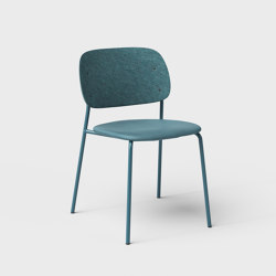 Hale PET Felt Stack Chair Upholstered | Sillas | De Vorm