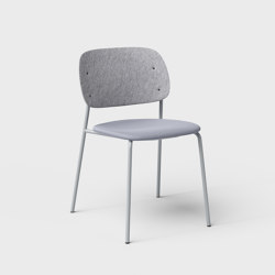 Hale PET Felt Stack Chair Upholstered | Chaises | De Vorm