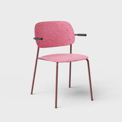 Hale PET Felt Stack Chair Armrests | Chairs | De Vorm