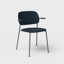 Hale PET Felt Stack Chair Armrests Upholstered | Stühle | De Vorm