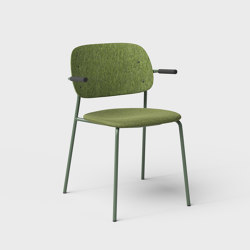 Hale PET Felt Stack Chair Armrests Upholstered | Chaises | De Vorm