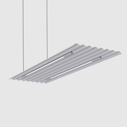 Mute Flow Floating Lamp PET Felt Acoustic Panel | Suspended lights | De Vorm