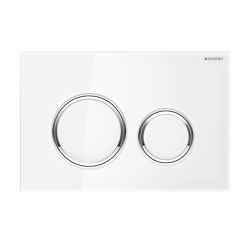Actuator plates | Sigma21 white-glass, chrome-plated | Rubinetteria WC | Geberit