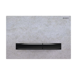 Actuator plates | Sigma50 concrete-look, black chrome | Rubinetteria WC | Geberit