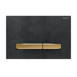Actuator plates | Sigma50 mustang slate, brass | Bathroom taps | Geberit