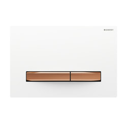 Actuator plates | Sigma50 white, red gold | Grifería para WCs | Geberit
