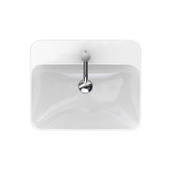 VariForm | countertop washbasin rectangular with tap hole bench | Wash basins | Geberit