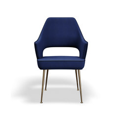 Dagmar Meeting Chair - Blue Fabric