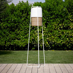 Milano Standing Lamp Weaved Iron | Outdoor free-standing lights | MARY&