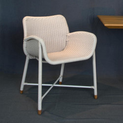 Rain Dining Chair - rope/aluminium | with armrests | MARY&