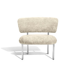 Font bold lounge chair | oyster sheepskin