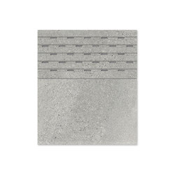 Creta edge and drain grate RJ67 Stromboli Silver | Ceramic tiles | Ceramica Mayor