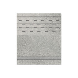 Maui edge and drain grate RJ67 Stromboli Silver | Ceramic tiles | Ceramica Mayor