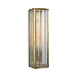 Lantern | Ash Wall Light - Large - Antique Brass & Clear Reeded Glass | Wall lights | J. Adams & Co.