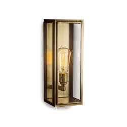 Lantern | Ash Wall Light - Medium - Antique Brass & Clear Glass | Wandleuchten | J. Adams & Co