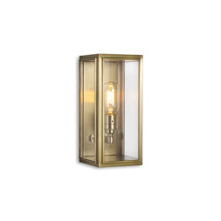 Lantern | Ash Wall Light - Small - Antique Brass & Clear Glass | Wall lights | J. Adams & Co.