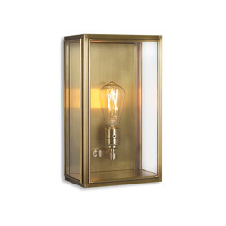 Lantern | Birch Wall Light - Medium - Antique Brass & Clear Glass | Wandleuchten | J. Adams & Co