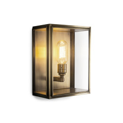 Lantern | Birch Wall Light - Small - Antique Brass & Clear Glass