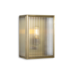 Lantern | Birch Wall Light - Small - Antique Brass & Clear Reeded Glass | Wall lights | J. Adams & Co.