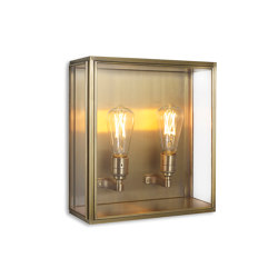 Lantern | Cedar Wall Light - Medium - Antique Brass & Clear Glass |  | J. Adams & Co.