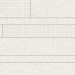 Grainstone Listelli Sfalsati White | Ceramic mosaics | EMILGROUP