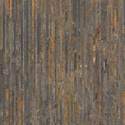 Tele di Marmo Reloaded Fossil Brown Malevic Doghe Full Lappato | Ceramic flooring | EMILGROUP