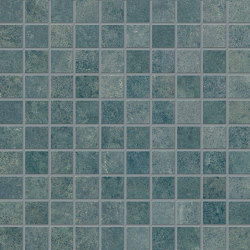 Vulcanika Raku Mosaico 3x3 Verde | Ceramic mosaics | EMILGROUP